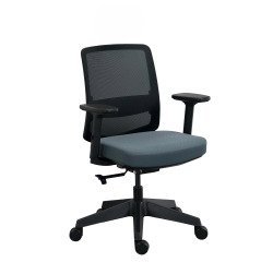 Bürostuhl MOOV', Stoff und Mesh, Rückenlehne mit Lendenwirbelstütze, Armlehnen, synchroner Mechanismus mit Sitztiefenverstellung