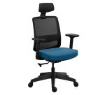Office chair MOOV', fabric and mesh, backrest with lumbar support, armrests, synchronous mechanism with seat depth adjustment