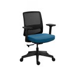 Chaise de bureau MOOV', tissu et maille, dossier avec soutien lombaire, accoudoirs, mécanisme synchrone avec réglage profondeur d'assise