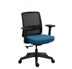 Bürostuhl MOOV', Stoff und Mesh, Rückenlehne mit Lendenwirbelstütze, Armlehnen, synchroner Mechanismus mit Sitztiefenverstellung