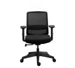 Chaise de bureau MOOV', tissu et maille, dossier avec soutien lombaire, accoudoirs, mécanisme synchrone avec réglage profondeur d'assise