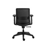 Chaise de bureau MOOV', tissu et maille, dossier avec soutien lombaire, accoudoirs, mécanisme synchrone avec réglage profondeur d'assise