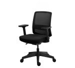 Chaise de bureau MOOV', tissu et maille, dossier avec soutien lombaire, accoudoirs, mécanisme synchrone avec réglage profondeur d'assise