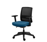 Chaise de bureau MOOV', tissu et maille, dossier avec soutien lombaire, accoudoirs, mécanisme synchrone avec réglage profondeur d'assise