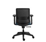 Chaise de bureau MOOV', tissu et maille, dossier avec soutien lombaire, accoudoirs, mécanisme synchrone avec réglage profondeur d'assise