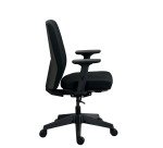 Chaise de bureau MOOV' tissu, dossier avec soutien lombaire, accoudoirs, mécanisme synchrone avec réglage profondeur d'assise