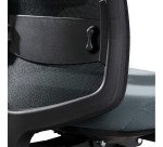 Chaise de bureau MOOV', tissu et maille, dossier avec soutien lombaire, accoudoirs, mécanisme synchrone avec réglage profondeur d'assise