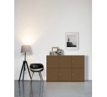 Armadio Ufficio Monoblocco Senso 2 ante abattenti 2 riapini con parte superiore a giorno l x p x h 90 x 45 x 140 cm