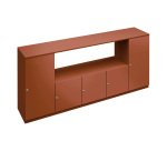 Armadio Ufficio Monoblocco Senso 2 ante abattenti 2 riapini con parte superiore a giorno l x p x h 90 x 45 x 140 cm
