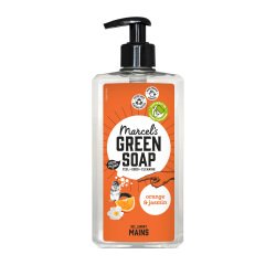 Gel lavant mains Marcel’s Green Soap orange & jasmin - flacon pompe 500 ml
