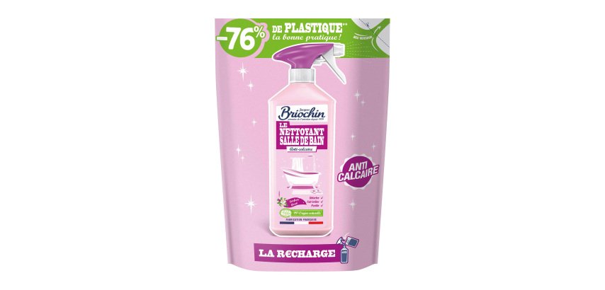 Nettoyant salle de bain Briochin anti-calcaire parfum floral - Recharge de 750 ml