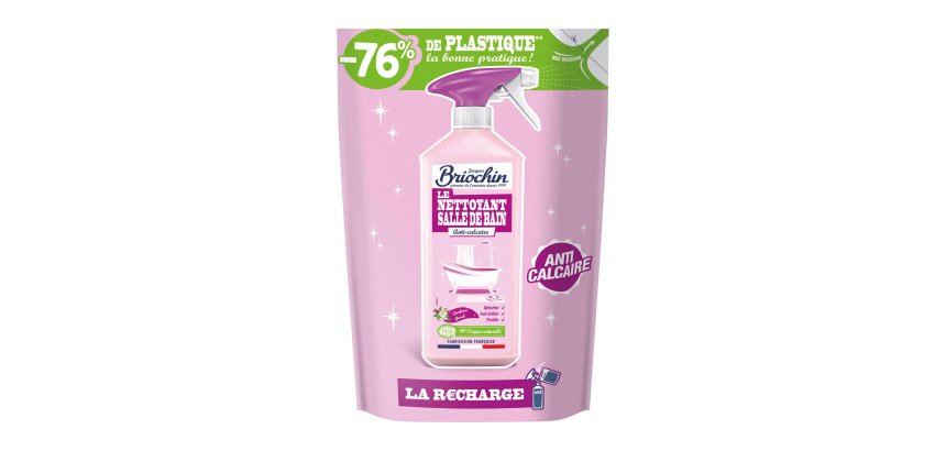 Nettoyant salle de bain Briochin anti-calcaire parfum floral - Recharge de 750 ml