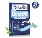 Feuilles de lessive Briochin au bicarbonate brise végétale - paquet de 20 feuilles