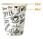 Graffiti-Pappbecher Bruneau - 20/25 cl - Packung mit 100