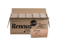 Essuie-mains Zig-Zag Renova Love & Action - Carton de 2700 feuilles