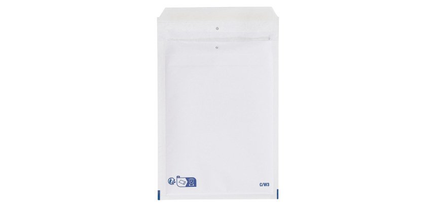 Pochette matelassée mousse kraft blanc 150 x 215 mm - Carton de 100