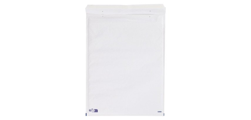 Pochette matelassée mousse kraft blanc 350 x 470 mm - Carton de 100