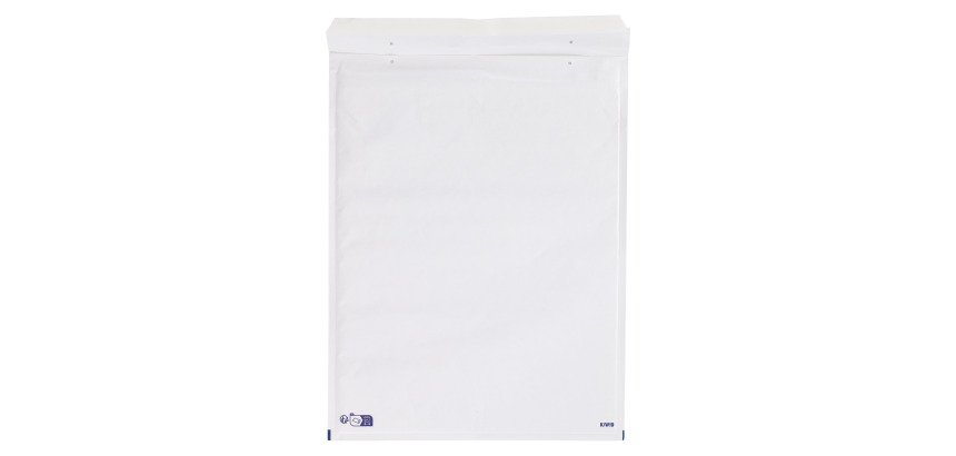 Pochette matelassée mousse kraft blanc 350 x 470 mm - Carton de 100