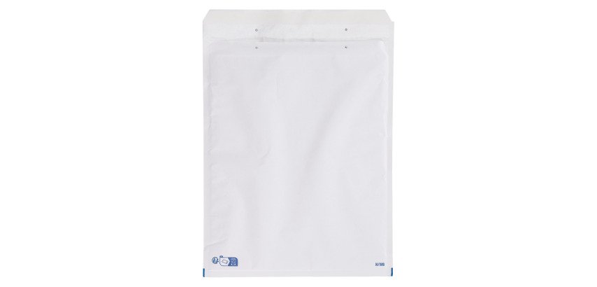 Pochette matelassée mousse kraft blanc 240 x 340 mm - Carton de 100