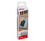 Stylo roller Edding 2185 à capuchon pointe 0,7 mm écriture moyenne couleurs métallisées assorties - Pohcette de 5