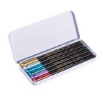 Metalen kleurstiften Edding 1200, assorti kleuren - Blikset van 6