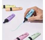 Surligneur Pelikan Textmarker 490 couleurs assorties pastel - Pochette de 6