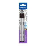 Stylo feutre Pelikan Fineliner 96 à capuchon pointe fine - Etui de 3