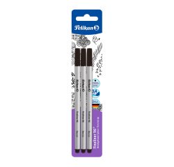 Pelikan Fineliner Felt Pen 96 with Cap Fine Tip - Pack of 3