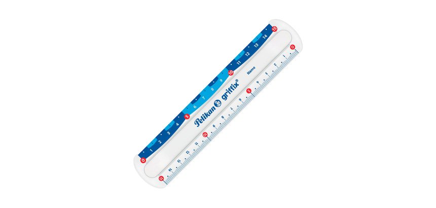 Plastic flat ruler Griffix Pelikan 15 cm
