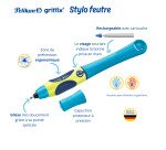 Stylo roller droitier Pelikan Griffix Fresh blue à capuchon pointe 0,8 mm - écriture moyenne