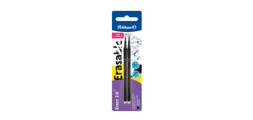 Refills for erasable rollerball pen Pelikan erase 2.0 medium tip 0.7 mm - Pack of 2