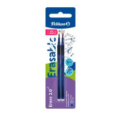 Recharges pour stylo roller effaçable Pelikan erase 2.0 pointe moyenne 0,7 mm - Etui de 2