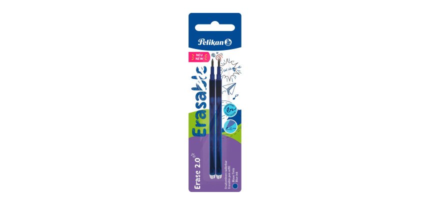 Refills for erasable rollerball pen Pelikan erase 2.0 medium tip 0.7 mm - Pack of 2
