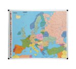 Magnetic Political Map of Europe 103 x 124 cm with Michelin Aluminum Frame