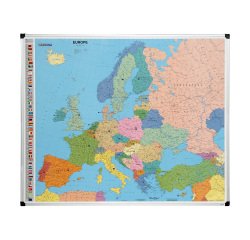 Carte politique d'Europe magnétique 103 x 124 cm avec encadrement en aluminium Michelin