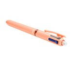 Stylo bille 4 couleurs 3+1 HB BIC Recyclé rétractable – Pointe 1 mm – Écriture moyenne – Boîte de 12