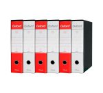 Registratore Protocollo dorso 8 cm Oxford Esselte in cartone 2 anelli A4 tre rossi e tre bianchi 6 pezzi