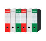 Registratore Protocollo dorso 8 cm Oxford Esselte in cartone 2 anelli A4 due rossi due bianchi e due verdi 6 pezzi