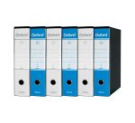 Registratore Protocollo dorso 8 cm Oxford Esselte in cartone 2 anelli A4 tre bianchi e tre azzurri 6 pezzi
