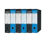 Registratore Protocollo dorso 8 cm Oxford Esselte in cartone 2 anelli A4 tre neri e tre azzurri 6 pezzi