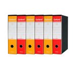 Registratore Protocollo dorso 8 cm Oxford Esselte in cartone 2 anelli A4 tre gialli e tre rossi 6 pezzi
