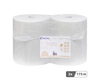 Bobine essuyage industriel sans mandrin Compact blanche - Longueur 175 m