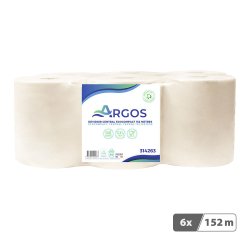 bobine d'essuyage à dévidage central EcoCompact Argos 800 formats - Colis de 6
