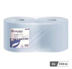 Bobine essuyage industriel bleue - longueur 350 m