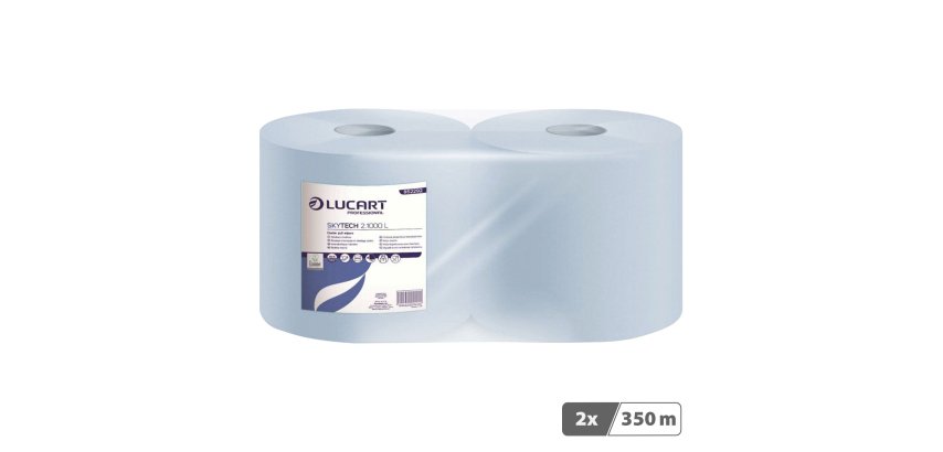 Bobine essuyage industriel bleue - longueur 350 m