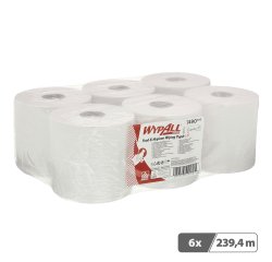 Bobine WypAll essuyage industriel L10 7490 blanche - Colis de 6