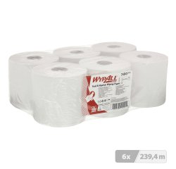 Bobine WypAll essuyage industriel L10 7490 blanche - Colis de 6