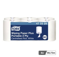 Bobine d'essuyage à dévidage central Tork M2 - Colis de 6