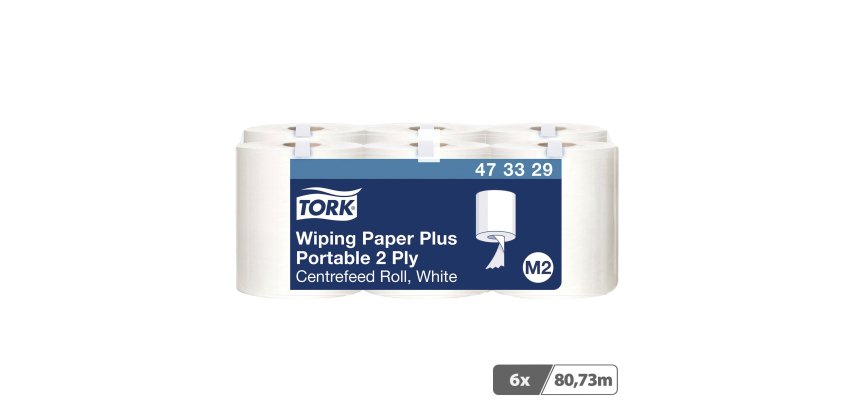 Bobine d'essuyage à dévidage central Tork M2 - Colis de 6