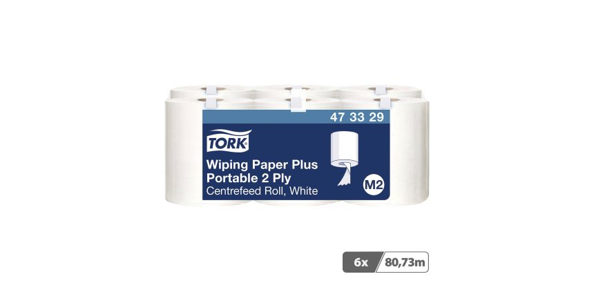 Bobine d'essuyage à dévidage central Tork M2 - Colis de 6